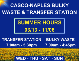 Bulky Waste/ Transfer Station Summer Hours
