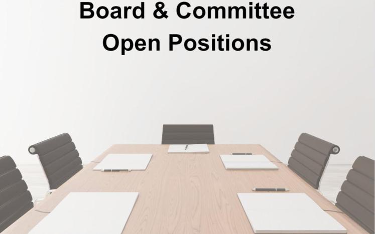 Board & Committee Positions Open