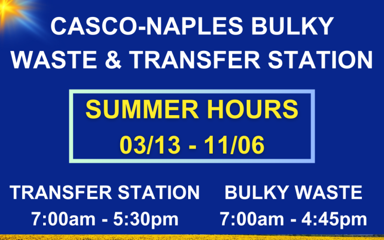 Bulky Waste/ Transfer Station Summer Hours