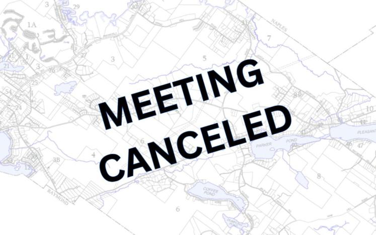 meeting canceled sign