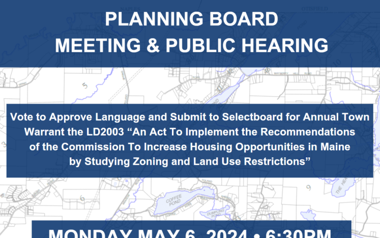 Planning Board Meeting May 6, 2024